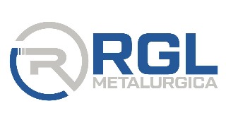 Logomarca de RGL METALÚRGICA | Peças e Máquinas em Aço Inox e Aço Carbono