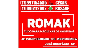 Logomarca de ROMAK | Máquinas de Costura